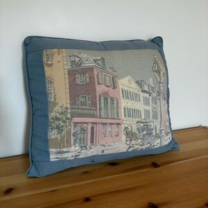 Vintage Riverdale Embroidered Throw Pillow - Rainbow Row Charleston